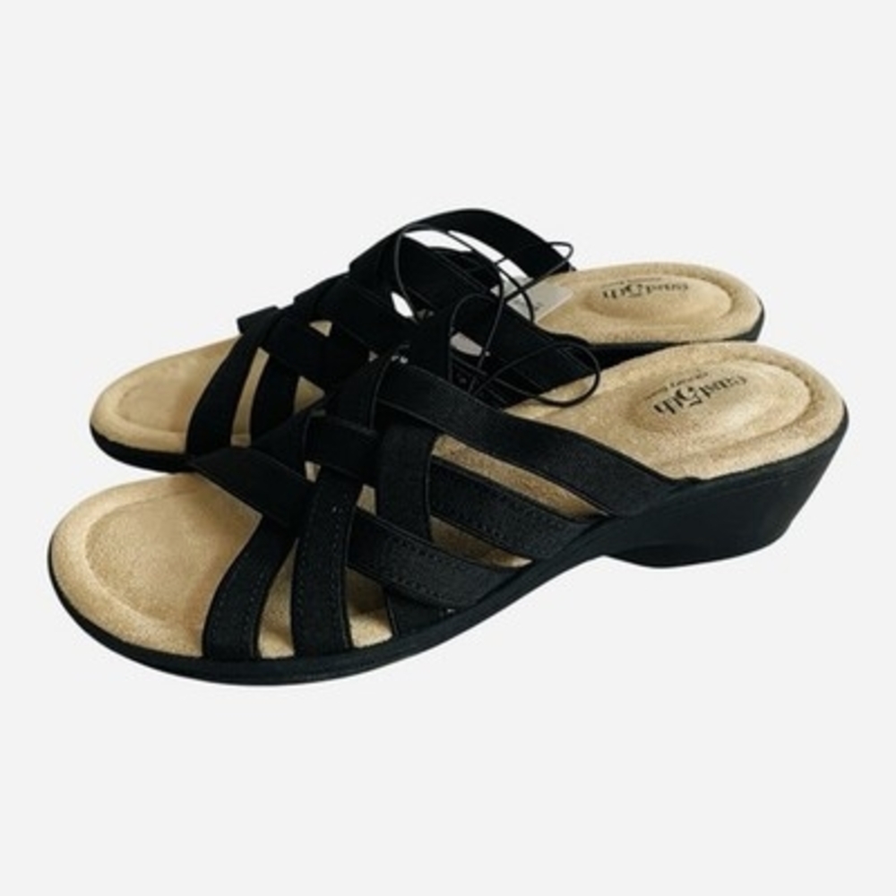 East 5th Irene Women's Black Strappy Memory Foam Slide Sandal Size 9.5 M NIB - Picture 5 of 8